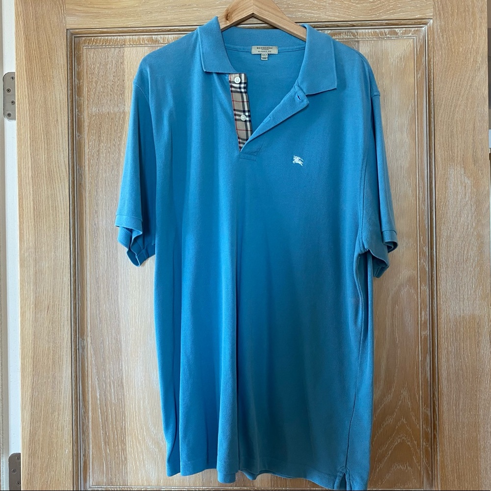 Men’s Blue Classic Fit Burberry Polo
